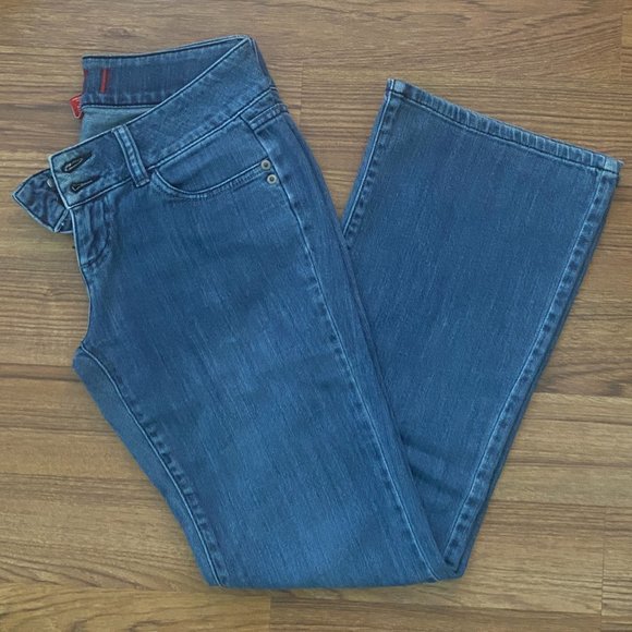 Elle Jeans w/ Lace Embellishment on Pockets - Size: 2 - Picture 1 of 5